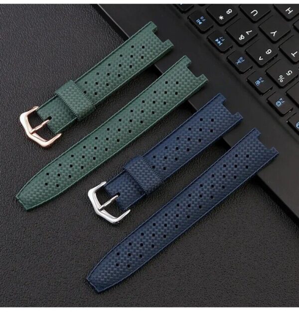 20/22mm Breathable Rubber Strap for Cartier Pasha Series Watch Band