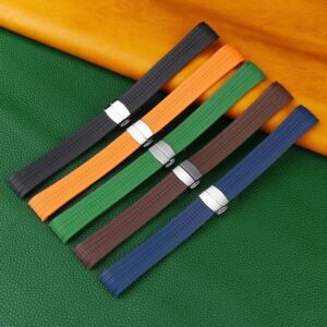 21mm Soft Silicone Rubber Watch Band Strap Fit for Patek Philippe Aquanaut