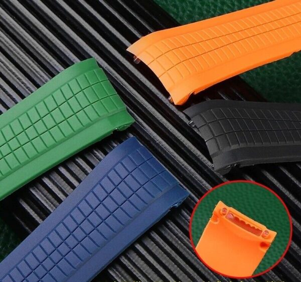 21mm Soft Silicone Rubber Watch Band Strap Fit for Patek Philippe Aquanaut