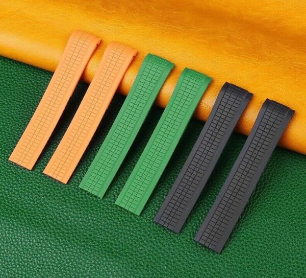 21mm Soft Silicone Rubber Watch Band Strap Fit for Patek Philippe Aquanaut