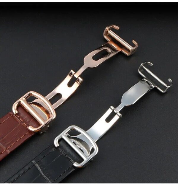 18-21mm Genuine Leather Strap for Cartier Pasha Series Watch Folding Buckle