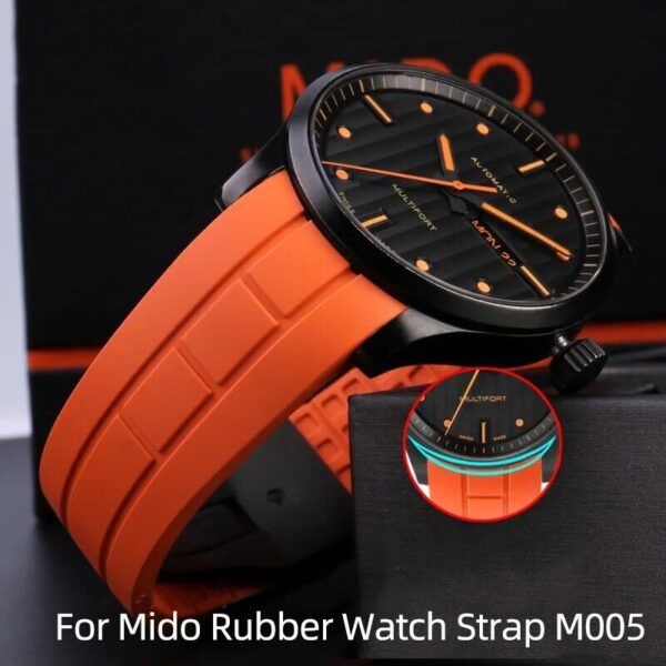 22/23mm Silicone Rubber Band Strap for Mido M003 M005 Series Watch