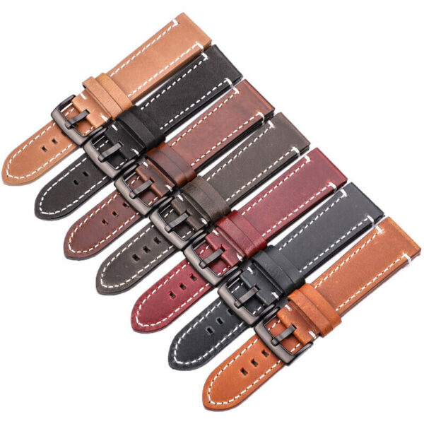 Genuine Cowhide Leather Men’s Watch Strap 18mm 20mm 22mm 24mm  Band