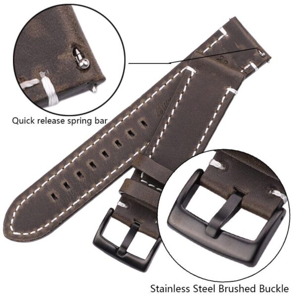 Genuine Cowhide Leather Men’s Watch Strap 18mm 20mm 22mm 24mm  Band