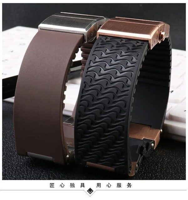 22mm Silicone Rubber Band Strap fit for Ulysse Nardin Maxi Marine Diver Watch