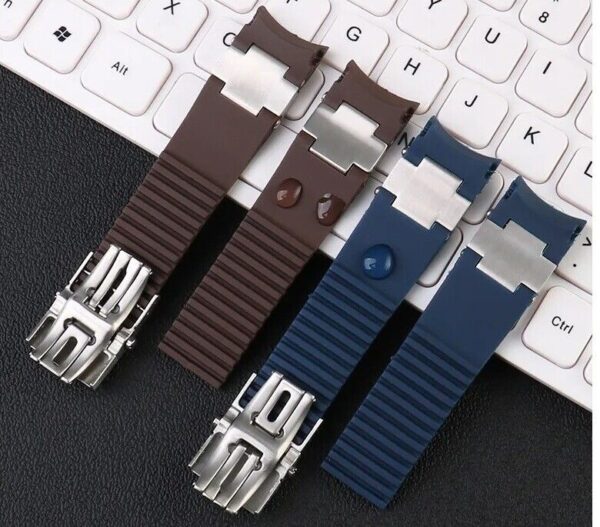 22mm Silicone Rubber Band Strap fit for Ulysse Nardin Maxi Marine Diver Watch