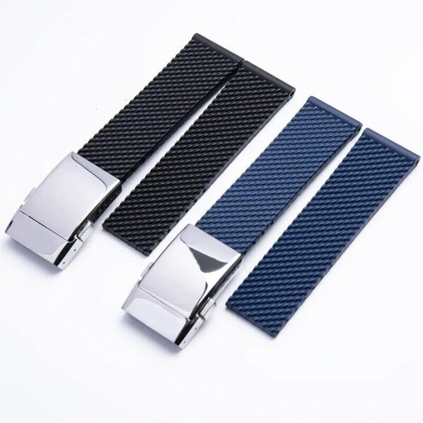 22/24mm Silicone Rubber Band Strap for Breitling Navitimer/Avenger/Superocean