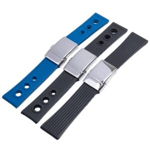 22mm 24mm Silicone Rubber Band Strap for Breitling Navitimer/Avenger/Superocean