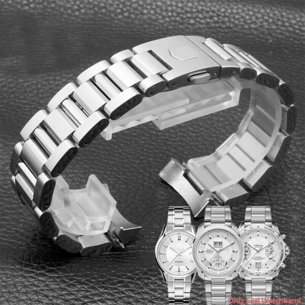 22mm Stainless Steel Bracelet Watch Strap Band Fit For Tag Heuer Watch