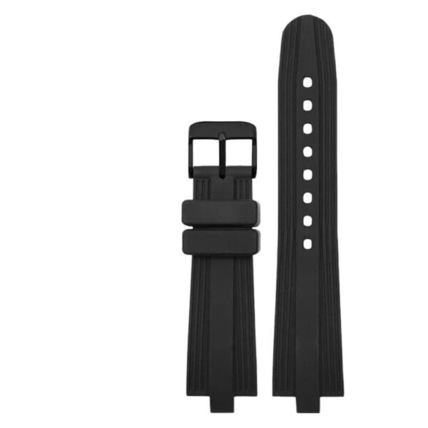 22x7mm Silicone Rubber Band Strap for Bvlgari Diagono Watch