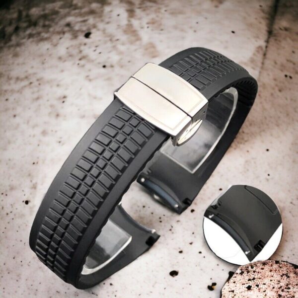 21mm Silicone Rubber Watch Band Strap Fit for Patek Philippe Aquanaut