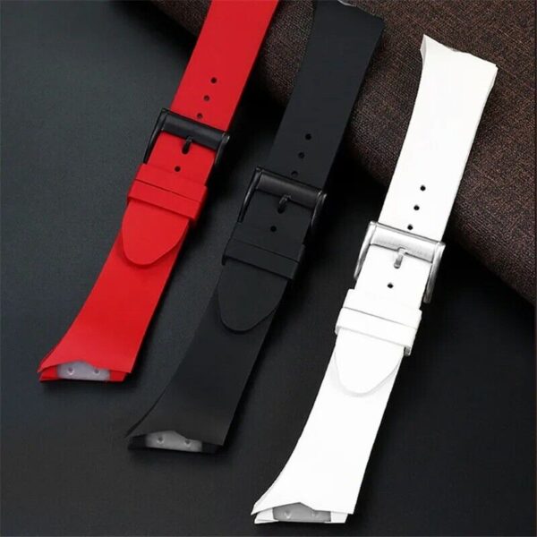 25mm Silicone Rubber Watch Band Strap Fit Hamilton Ventura H24655331 H24615331