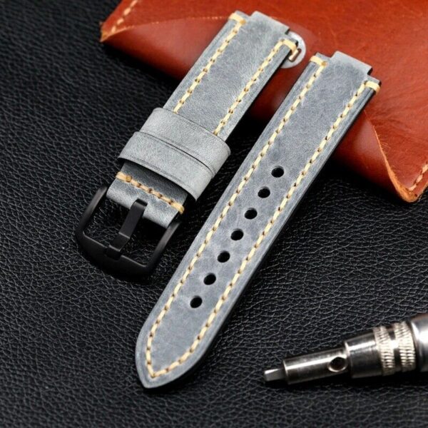 24x11mm Genuine Cowhide Leather Band Strap fit for Oris Aquis Diver Watch