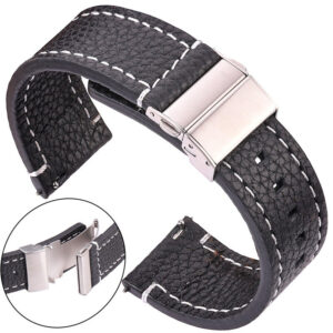 Genuine Retro Calf Leather Men’s Watch Strap 18mm 20mm 22mm 24mm Band