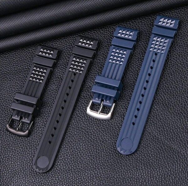 20/22mm Silicone Rubber Strap Fit Seiko 5 SRP601J1 Diver Watch