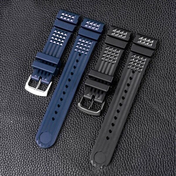 20/22mm Silicone Rubber Strap Fit Seiko 5 SRP601J1 Diver Watch