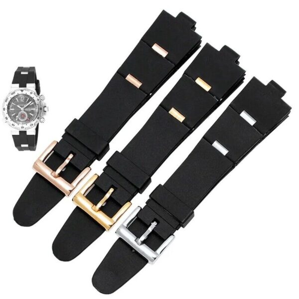 22/24mm Silicone Rubber Band Strap fit for Bvlgari Diagono Watch