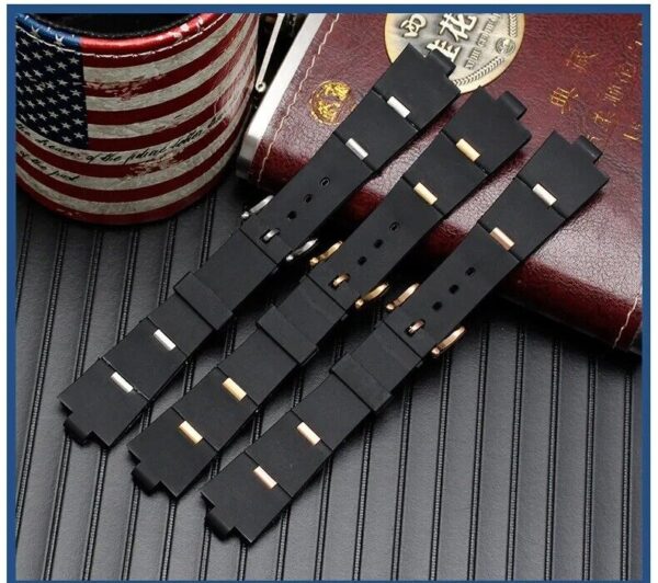 22/24mm Silicone Rubber Band Strap fit for Bvlgari Diagono Watch