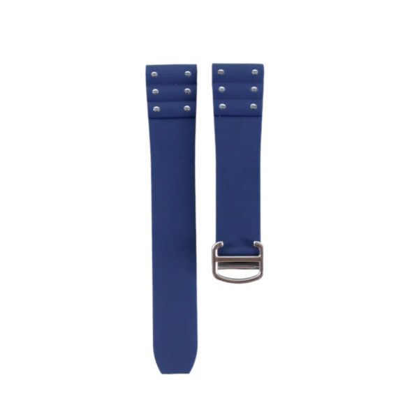 21mm Silicone Rubber Strap for Cartier Santos Watch Butterfly Folding Buckle - Image 8